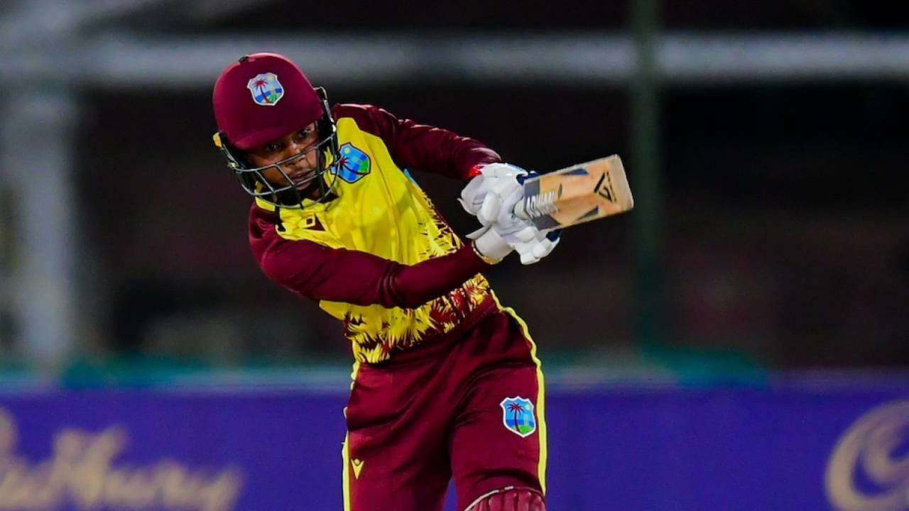 Shemaine Campbelle scored a boundary-less 31 off 38, Pakistan vs West Indies, 3rd women's T20I, Lahore, April 30, 2024