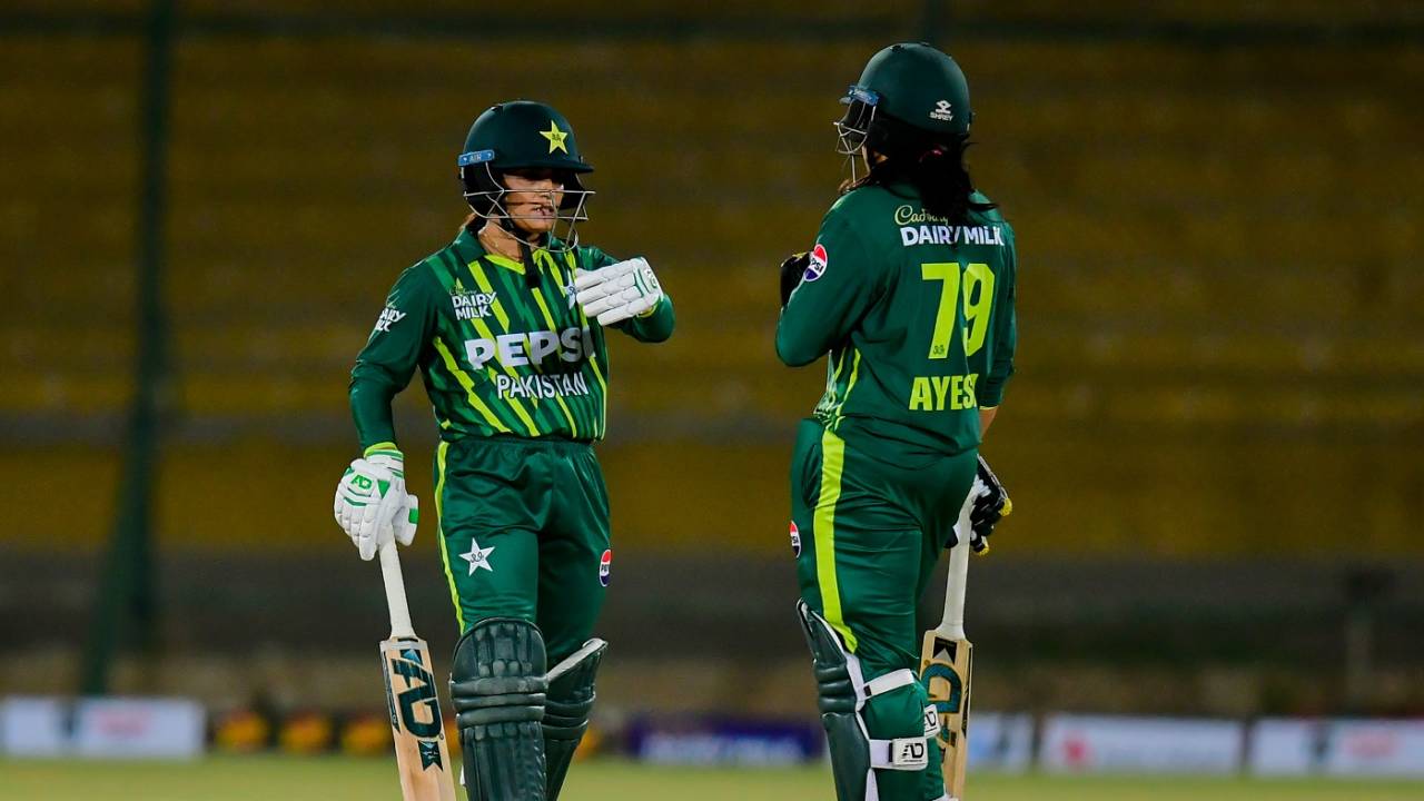 Sidra Ameen and Ayesha Zafar put on 64 for Pakistan, Pakistan vs West Indies, 3rd women's T20I, Lahore, April 30, 2024