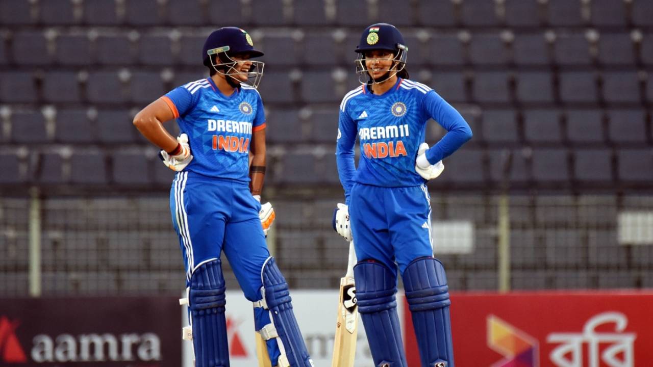 Smriti Mandhana and Shafali Verma got India off to a strong start, Bangladesh vs India, 3rd women's T20I, Sylhet, May 2, 2024