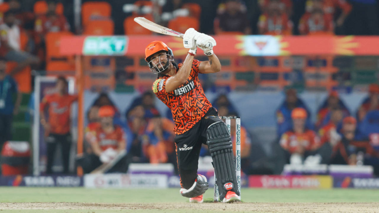 Nitish Kumar Reddy mixed the orthodox with the unorthodox in an unbeaten 76 off 42, Sunrisers Hyderabad vs Rajasthan Royals, IPL 2024, Hyderabad, May 2, 2024