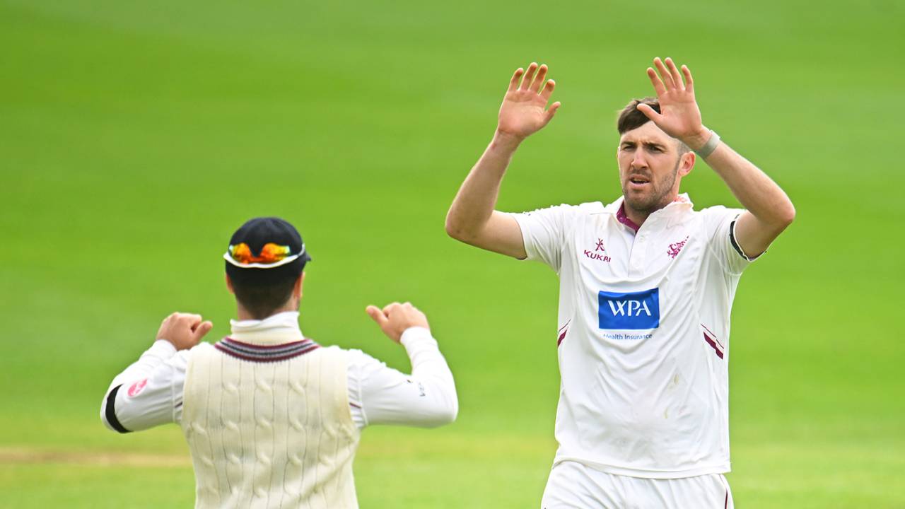 Craig Overton made early inroads for the hosts, Somerset vs Essex, County Championship, Division One, Taunton, May 3, 2024