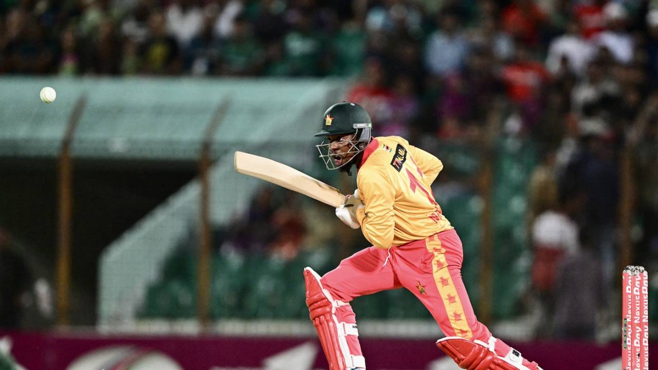 Wellington Masakadza made a valuable contribution down the order