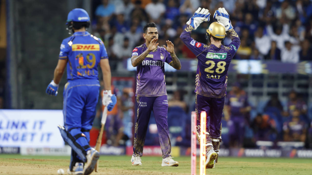 Sunil Narine's second ended Nehal Wadhera's stay, Mumbai Indians vs Kolkata Knight Riders, IPL 2024, Mumbai, May 3, 2024 