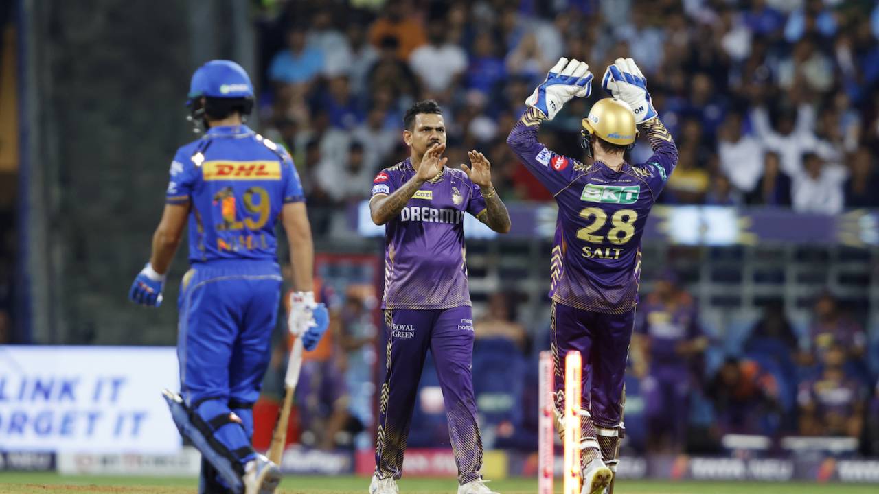 Sunil Narine's second ended Nehal Wadhera's stay
