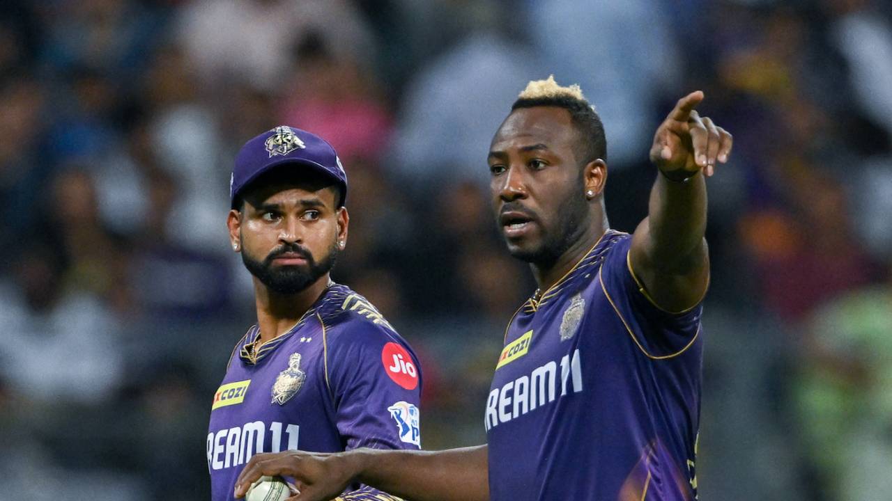Andre Russell and Shreyas Iyer get the field right