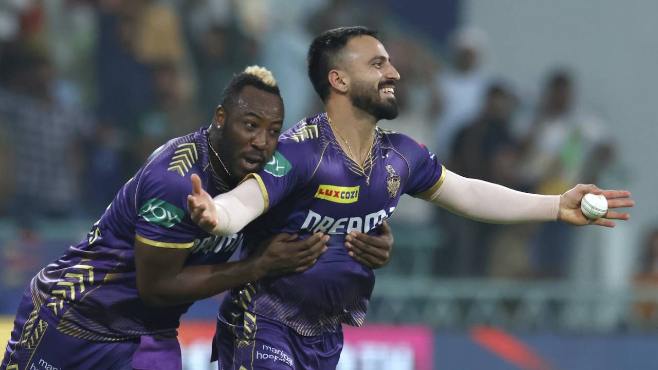 Ramandeep Singh celebrates after taking a back-tracking blinder, Lucknow Super Giants vs Kolkata Knight Riders, IPL 2024, Lucknow, May 5, 2024