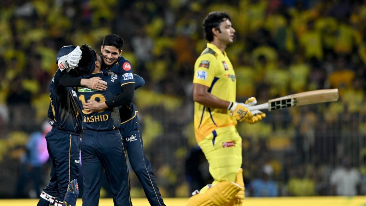 Rashid Khan, Shubman Gill and Wriddhiman Saha celebrate the wicket of Shivam Dube, Chennai Super Kings vs Gujarat Titans, IPL 2024, Chennai, March 26, 2024