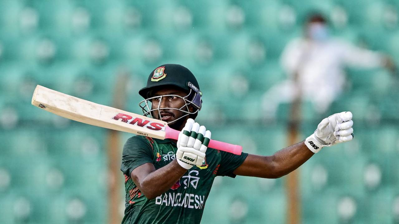 Jaker Ali chipped in with a 34-ball 44, Bangladesh vs Zimbabwe, 3rd T20I, Chattogram, May 7, 2024
