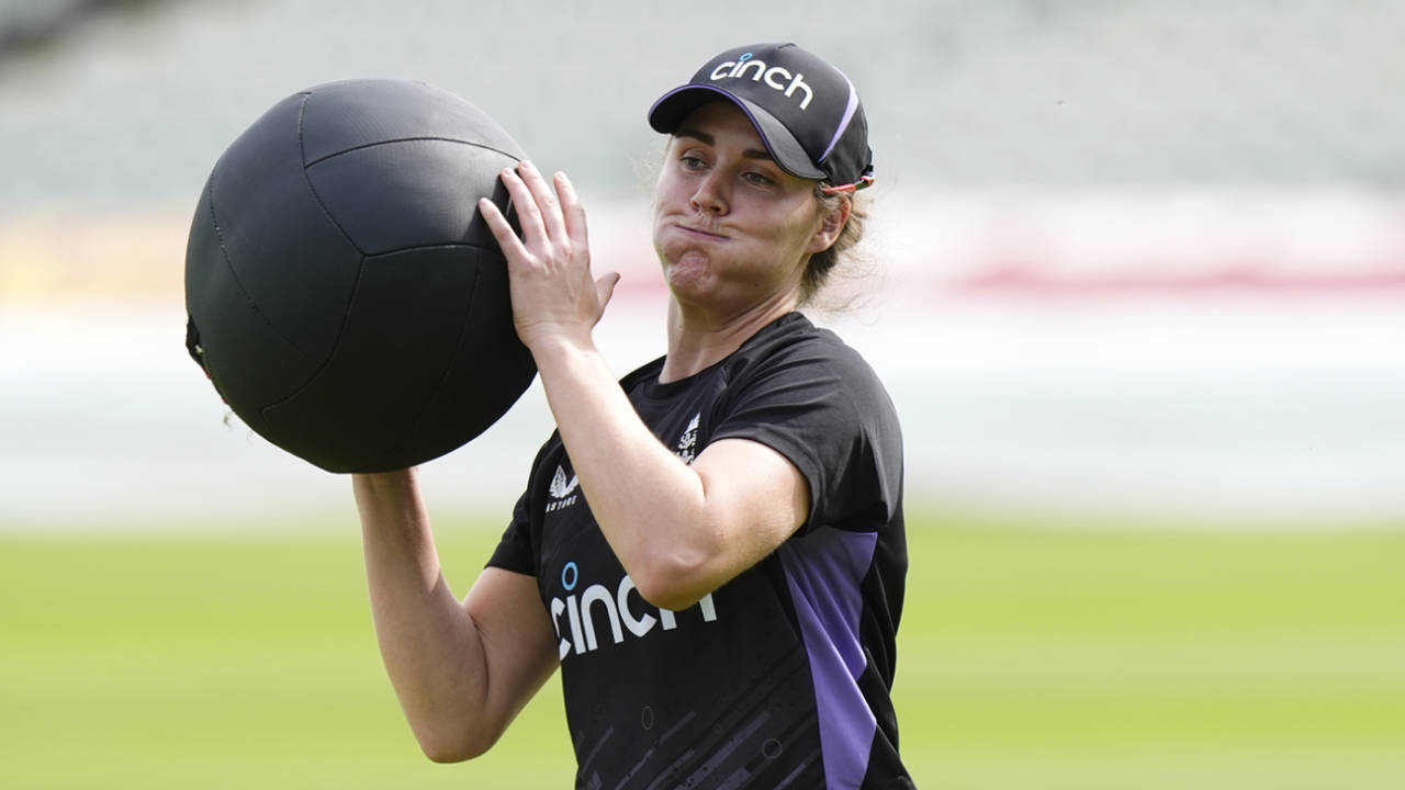 Nat Sciver-Brunt during a practice session, Edgbaston May 10, 2024