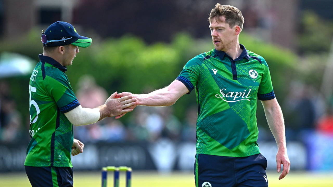 Craig Young took 2 for 27 off his four overs, Ireland vs Pakistan, 1st men's T20I, Clontarf, Dublin, May 10, 2024