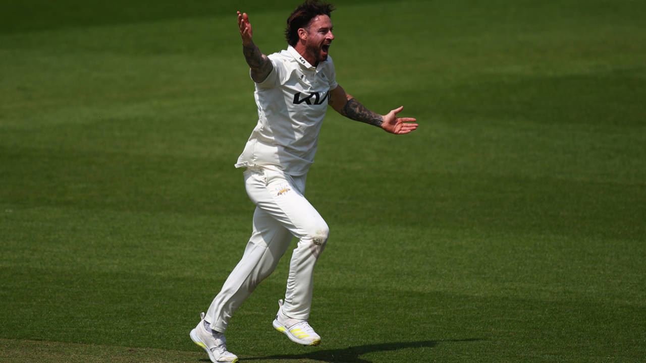 Jordan Clark pegged Warwickshire back with regular strikes, Surrey vs Warwickshire, County Championship, Division One, The Oval, May 10, 2024