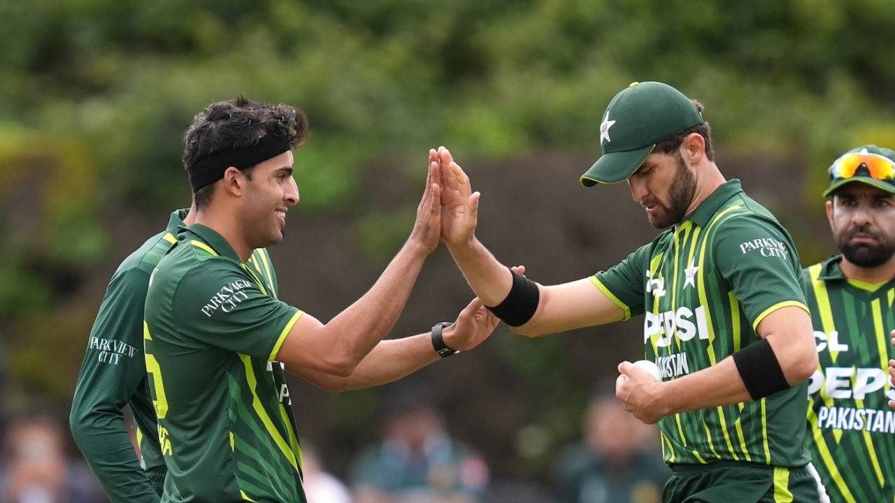 Abbas Afridi and Shaheen Afridi picked up five wickets between them, Ireland vs Pakistan, 3rd T20I, Dublin, May 14, 2024