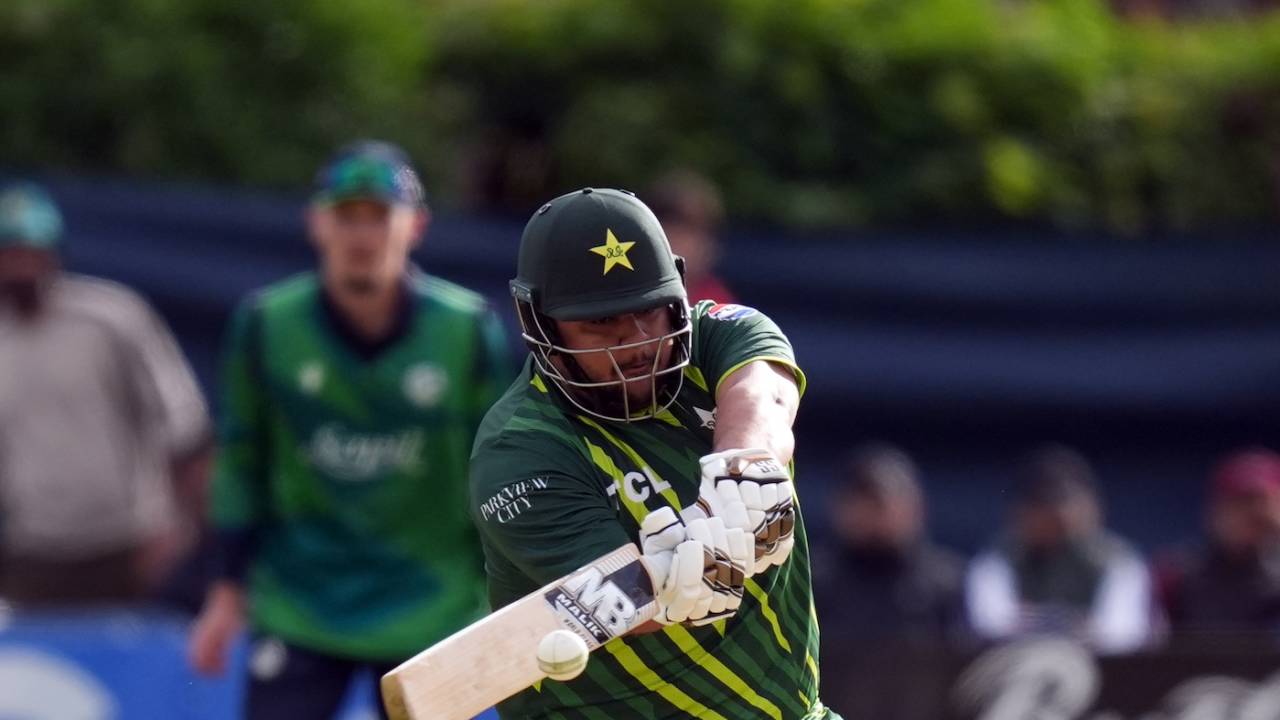 Azam Khan finished off the chase, Ireland vs Pakistan, 3rd T20I, Dublin, May 14, 2024