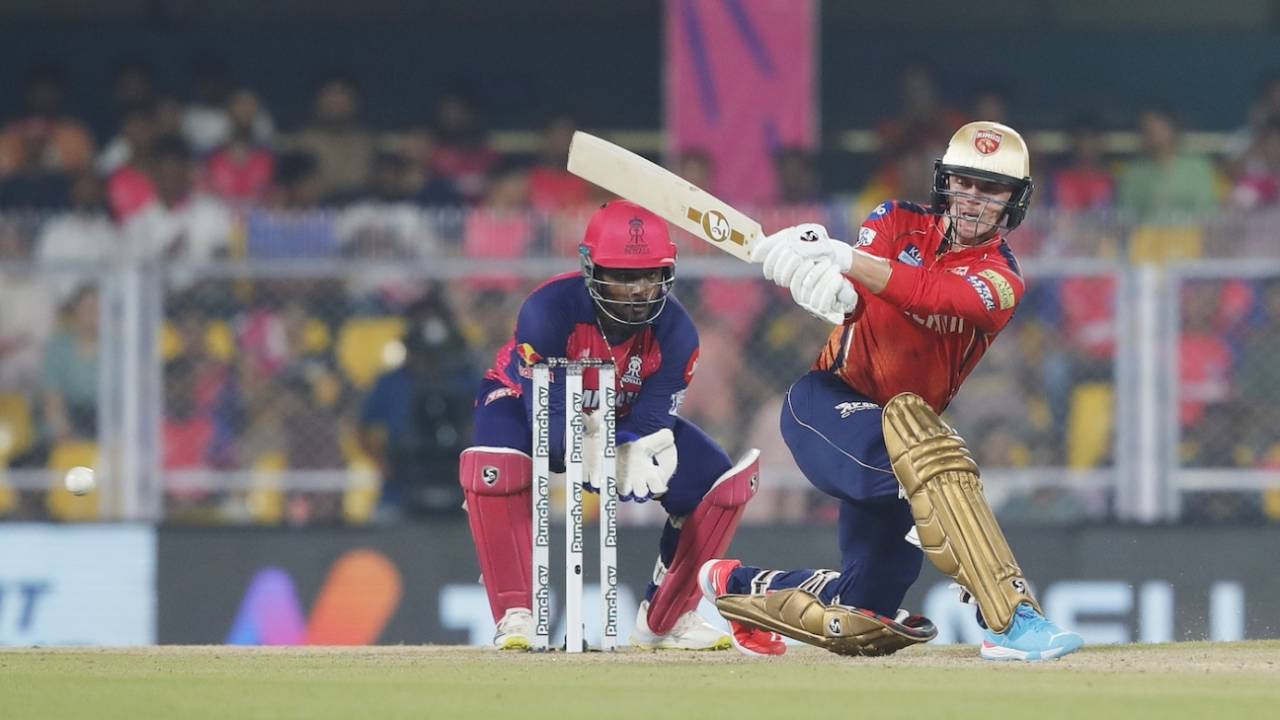Sam Curran swings the ball on the leg side, Rajasthan Royals vs Punjab Kings, IPL 2024, Guwahati, May 15, 2024