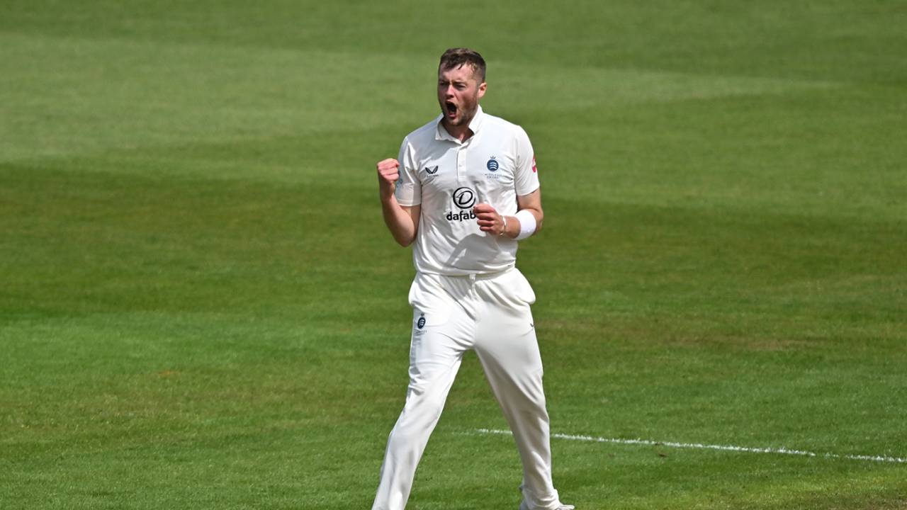 Tom Helm claimed a four-wicket haul, Glamorgan vs Middlesex, County Championship, Division Two, Cardiff, May 17, 2024
