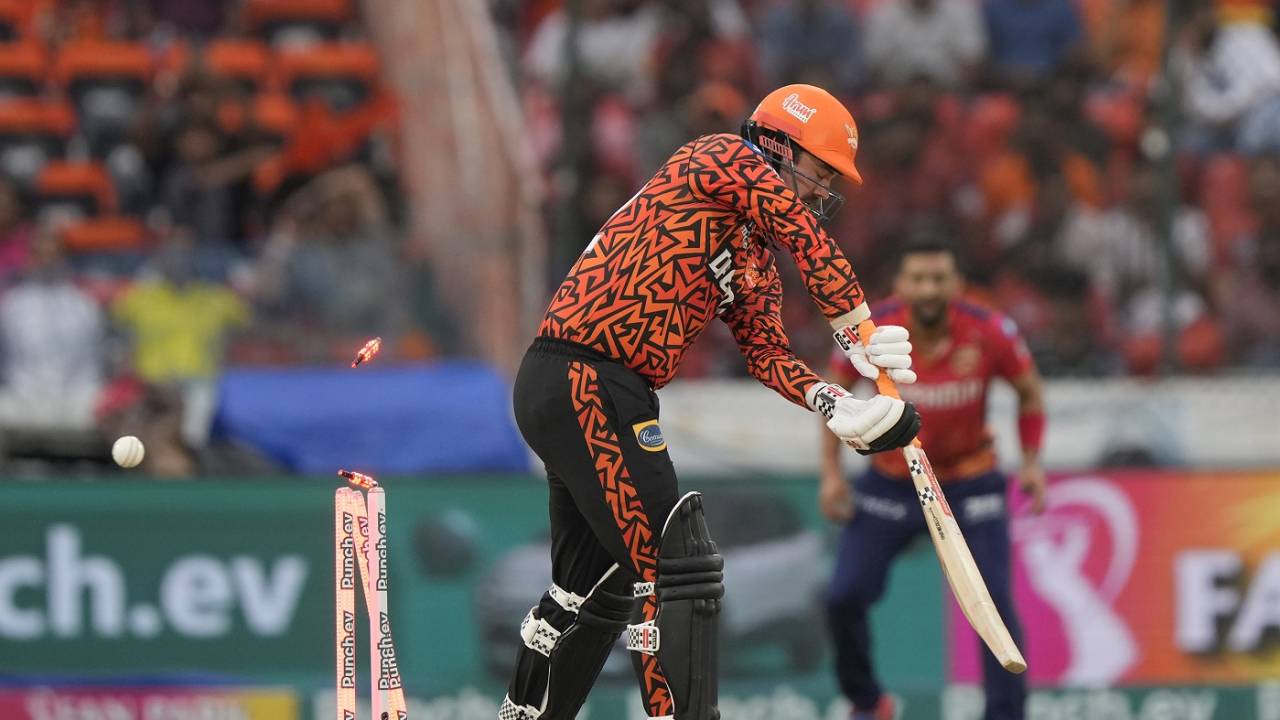 Travis Head was knocked over first ball by Arshdeep Singh, Sunrisers Hyderabad vs Punjab Kings, IPL 2024, Hyderabad, May 19, 2024