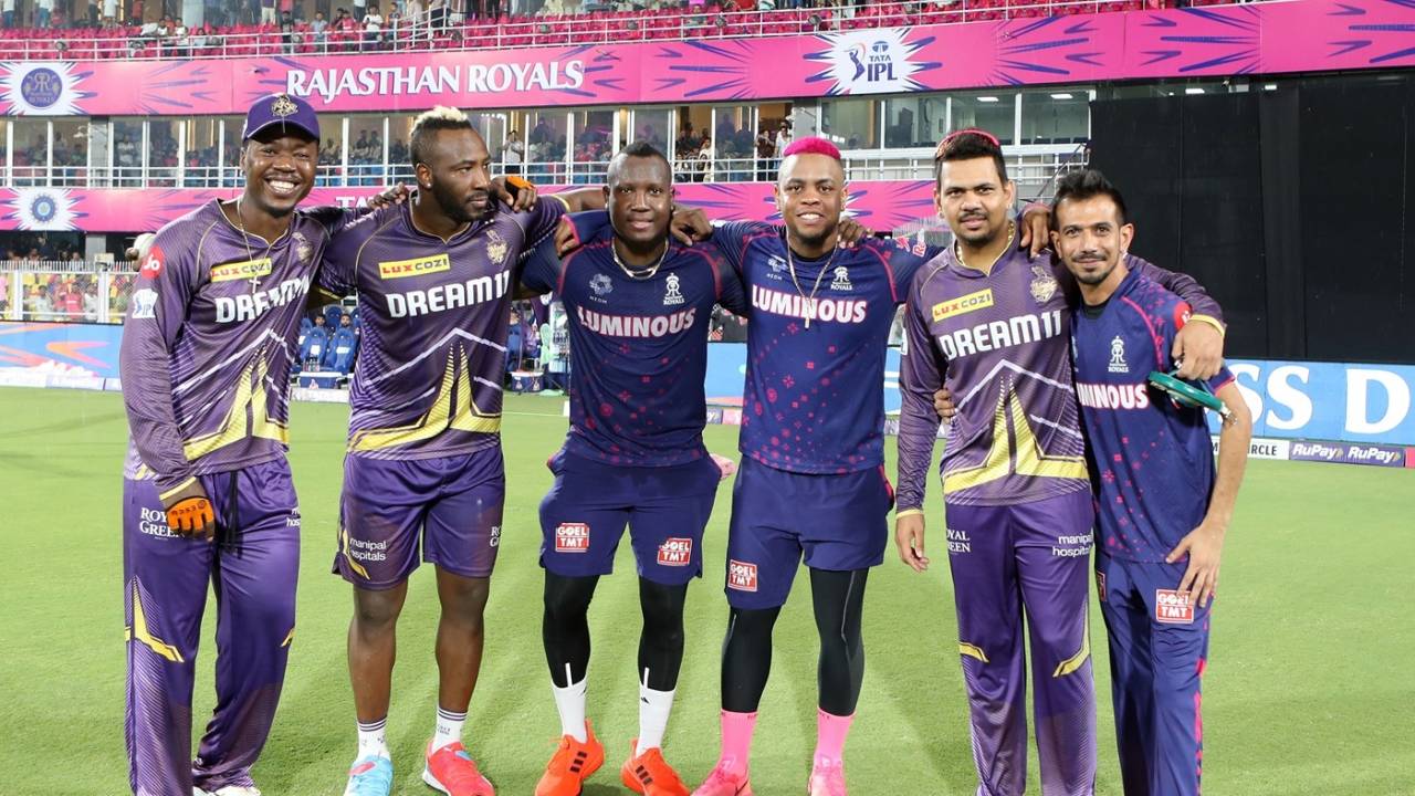 A West Indies reunion gatecrashed by Yuzvendra Chahal, Rajasthan Royals vs Kolkata Knight Riders, IPL 2024, Guwahati, May 19, 2024