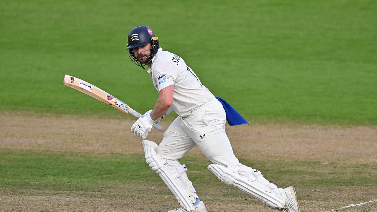 Mark Stoneman got the reply off to a solid start, Glamorgan vs Middlesex, County Championship, Division Two, Cardiff, May 17, 2024