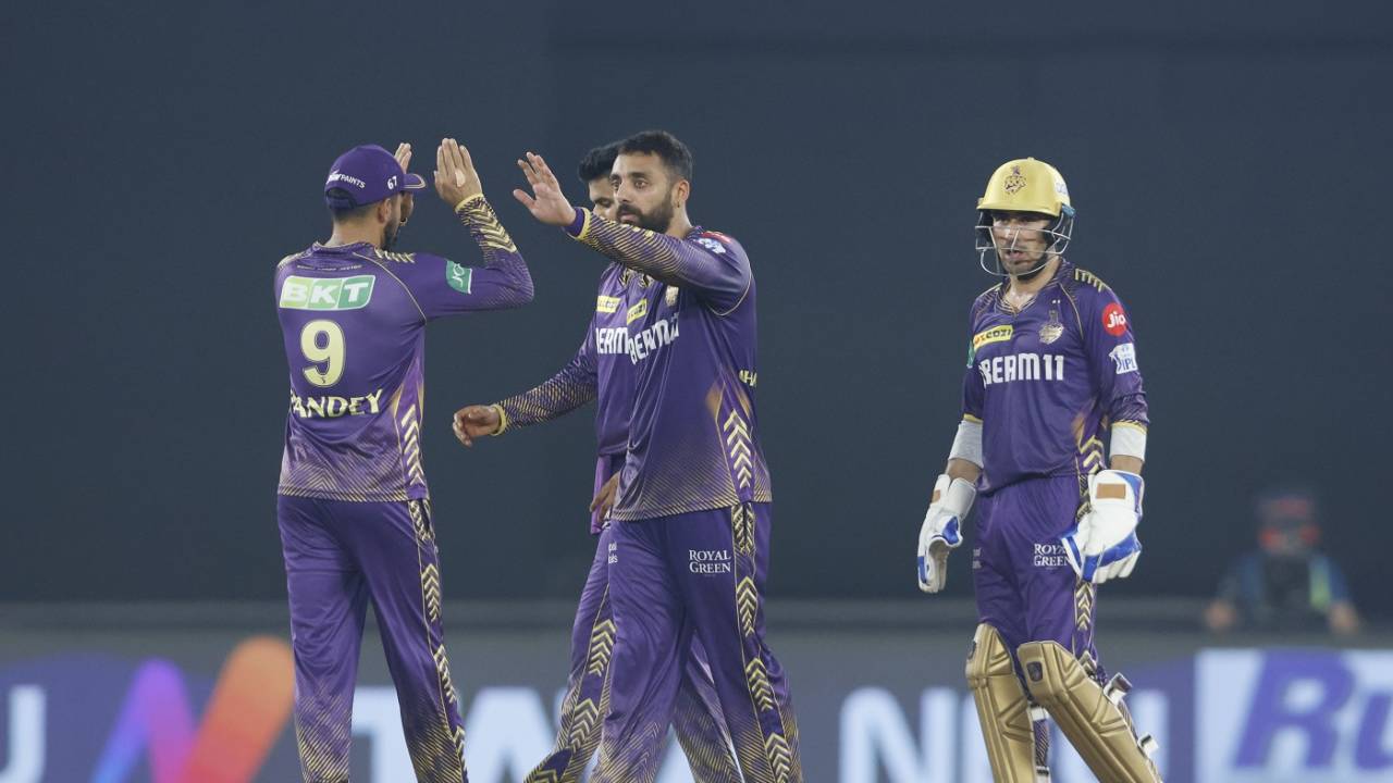 Varun Chakravarthy finished with 2 for 26 off his four overs, Kolkata Knight Riders vs Sunrisers Hyderabad, Qualifier 1, IPL 2024, Ahmedabad, May 21, 2024