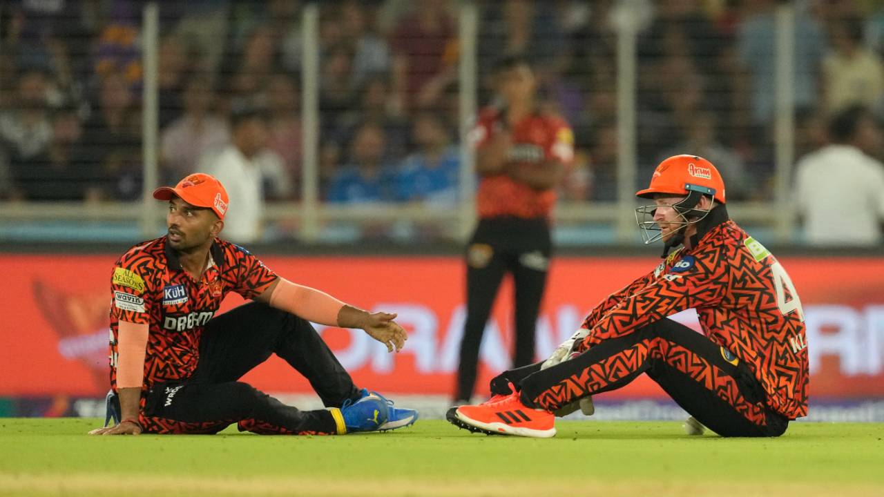 A collision between Rahul Tripathi and Heinrich Klaasen resulted in a life for Shreyas Iyer, Kolkata Knight Riders vs Sunrisers Hyderabad, Qualifier 1, IPL 2024, Ahmedabad, May 21, 2024