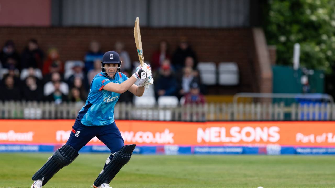 Nat Sciver-Brunt drives through the covers, England vs Pakistan, 1st Women's ODI, Derby, May 23, 2024