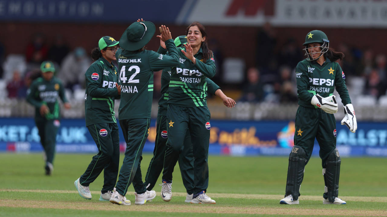 Aliya Riaz broke through with the wicket of Heather Knight, England vs Pakistan, 1st Women's ODI, Derby, May 23, 2024