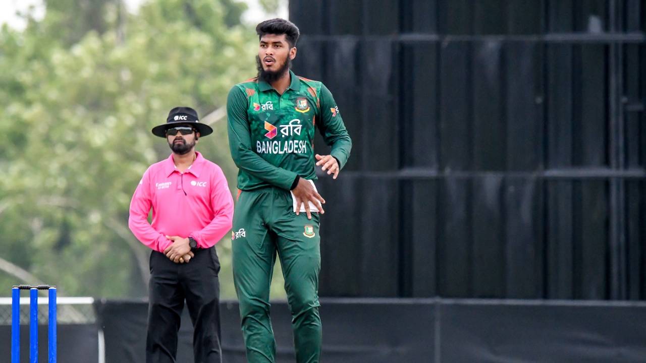 Wristspinner Rishad Hossain took two wickets in two balls, 2nd T20I, Prairie View, May 23, 2024