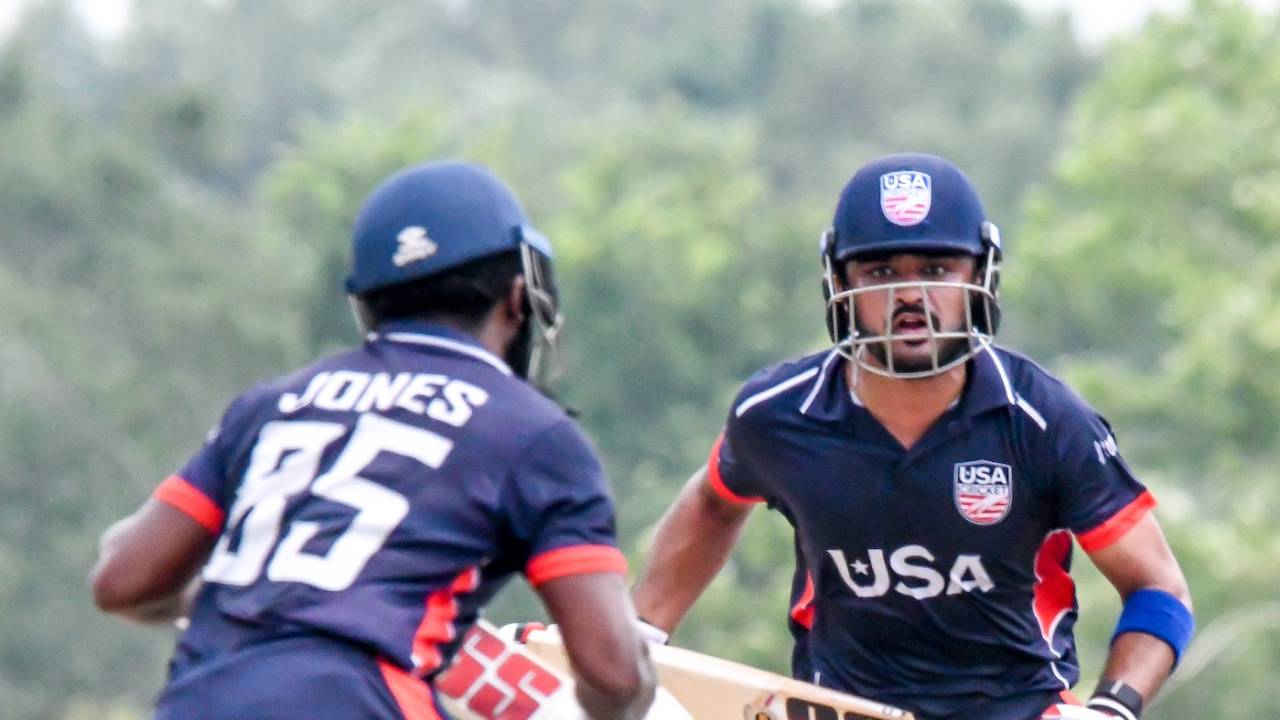 Monank Patel and Aaron Jones put up a 60-run stand, USA vs Bangladesh, 2nd T20I, Prairie View, May 23, 2024