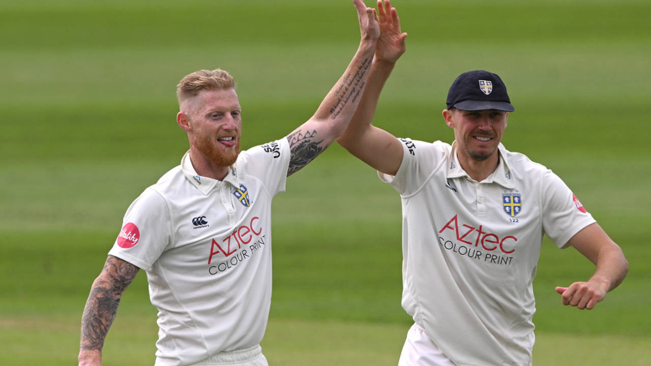 Ben Stokes struck twice in his opening spell, Durham vs Somerset, County Championship, Division One, Chester-le-Street, May 24, 2024