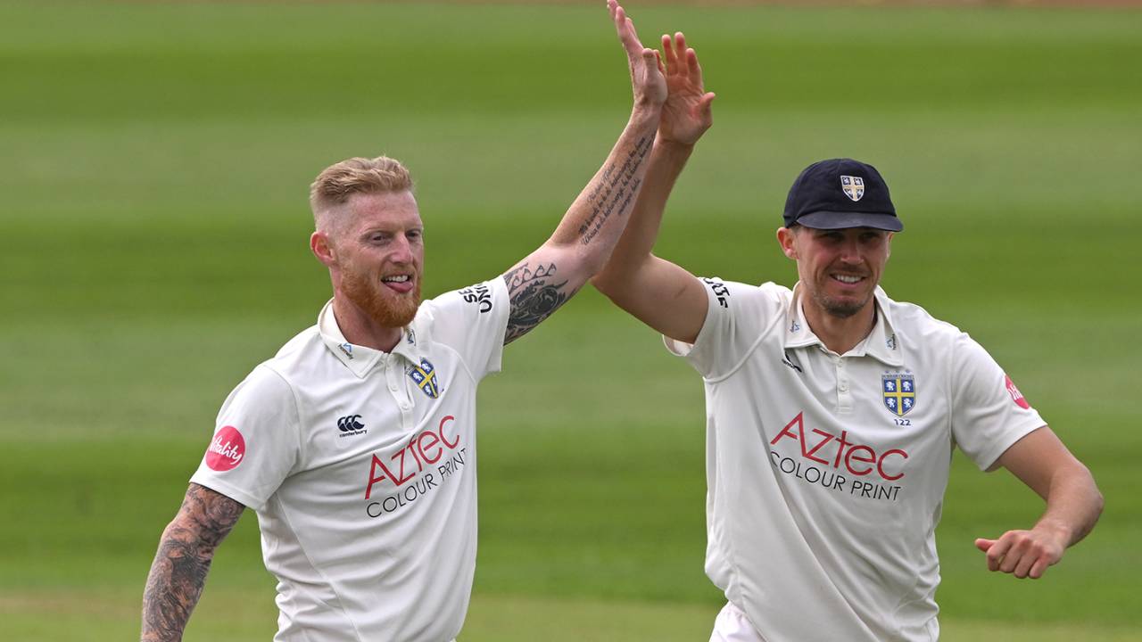 Ben Stokes struck twice in his opening spell, Durham vs Somerset, County Championship, Division One, Chester-le-Street, May 24, 2024