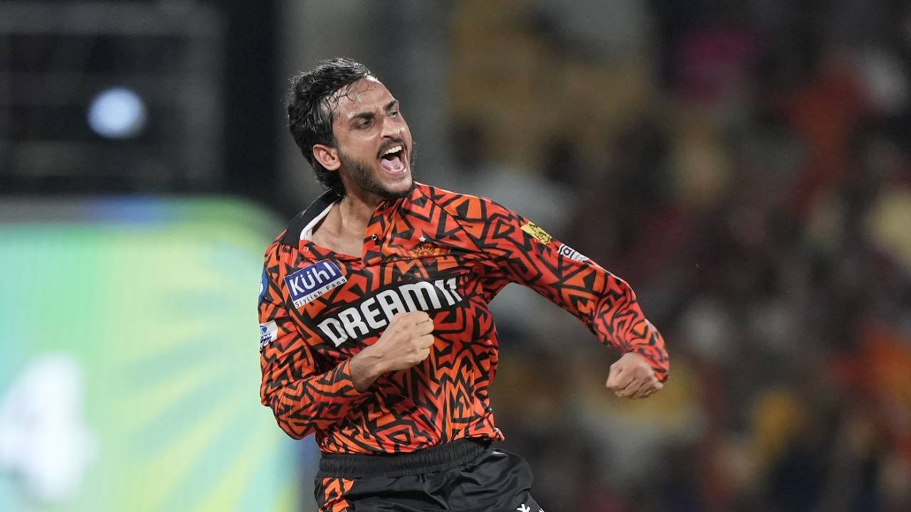 Shahbaz Ahmed celebrates after getting R Ashwin to nick off, Sunrisers Hyderabad vs Rajasthan Royals, Qualifier 2, IPL 2024, Chennai, May 24, 2024