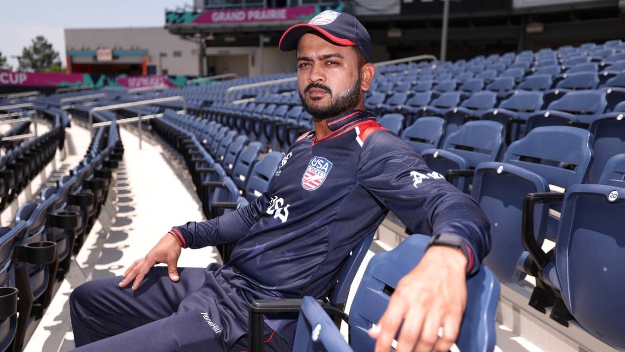 USA captain Monank Patel poses for the cameras, T20 World Cup 2024, Dallas, May 29, 2024