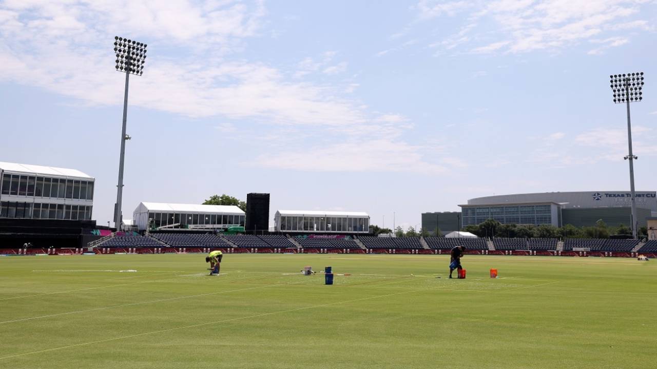 The Grand Prairie Cricket Stadium in Dallas gets ready for the T20 World Cup, T20 World Cup 2024, Dallas, May 29, 2024