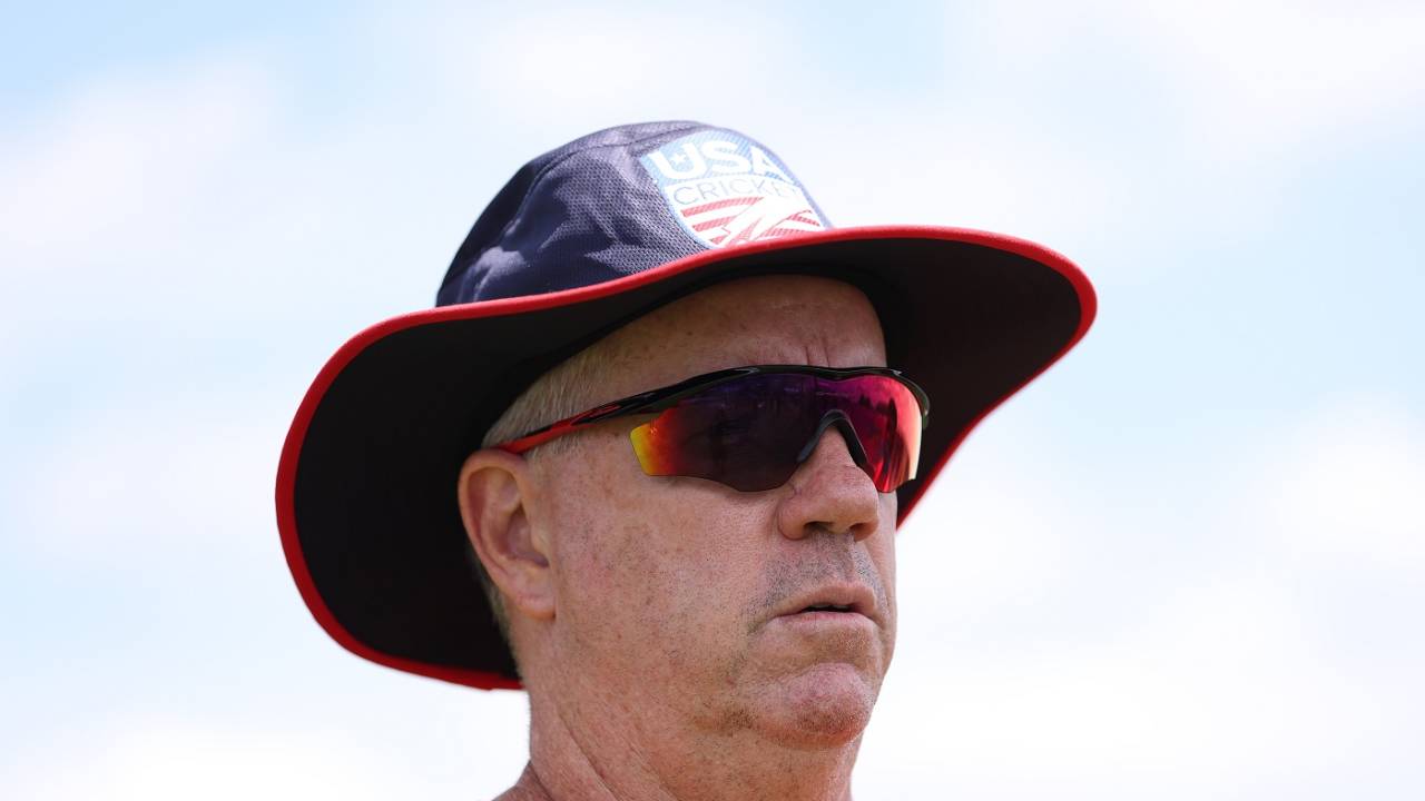 Stuart Law looks on, T20 World Cup 2024, Dallas, May 31, 2024 