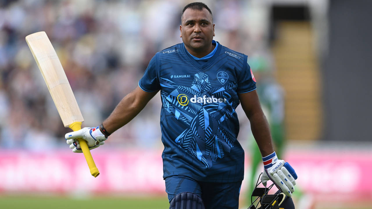 Samit Patel smashed 64 off 32 to set up Derbyshire's chase, Derbyshire vs Leicestershire, Vitality Blast, Edgbaston, June 1, 2024