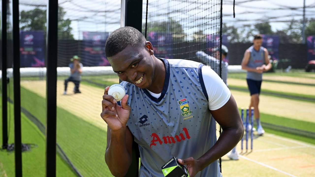 Lungi Ngidi was happy to get his hands on a new Kookaburra, Men's T20 World Cup 2024, New York, June 2, 2024