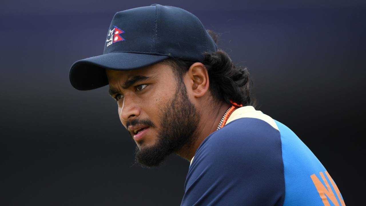 Kamal Airee looks on during a training session, T20 World Cup, Dallas, June 3, 2024