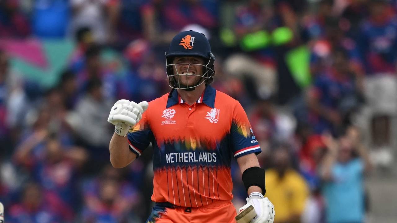 Max O'Dowd took Netherlands home with an unbeaten 54, Nepal vs Netherlands, T20 World Cup, Dallas, June 4, 2024