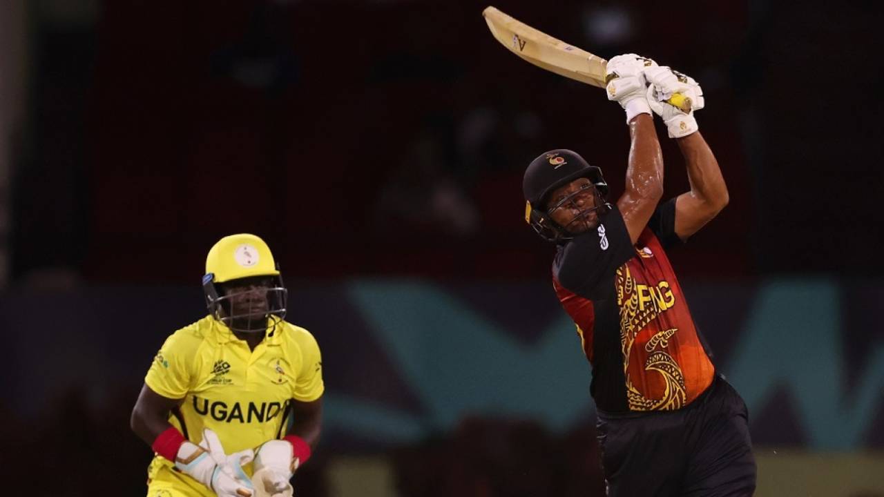 Only three Papua New Guinea batters touched double digits, Papua New Guinea vs Uganda, T20 World Cup, Providence, June 5, 2024