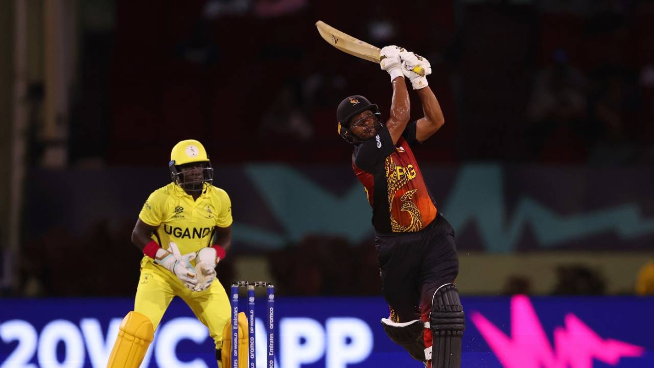 Only three Papua New Guinea batters touched double digits, Papua New Guinea vs Uganda, T20 World Cup, Providence, June 5, 2024