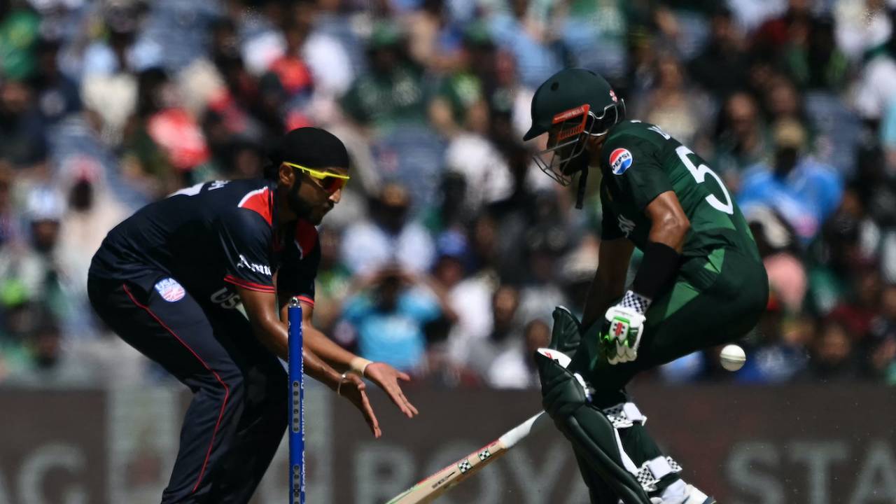 Babar Azam's running at the start of his innings was frantic at times, T20 World Cup 2024, USA vs Pakistan, Dallas, June 6 2024