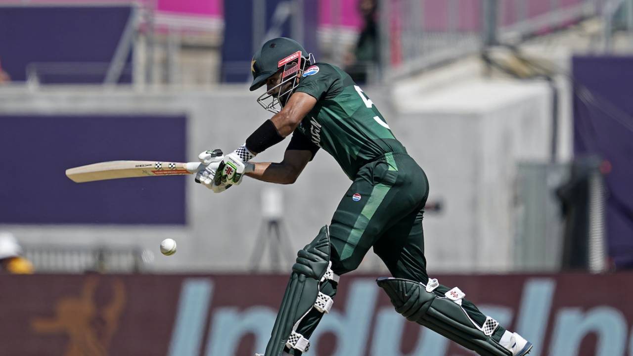 Babar Azam never really got going and finished with a 43-ball 44, T20 World Cup 2024, USA vs Pakistan, Dallas, June 6 2024