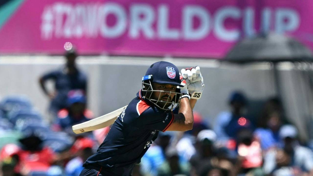 Monank Patel's free-flowing strokeplay put USA ahead in the chase, T20 World Cup 2024, USA vs Pakistan, Dallas, June 6 2024