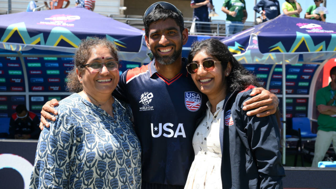 Saurabh Netravalkar and his family are delighted after USA's historic win, T20 World Cup 2024, USA vs Pakistan, Dallas, June 6 2024