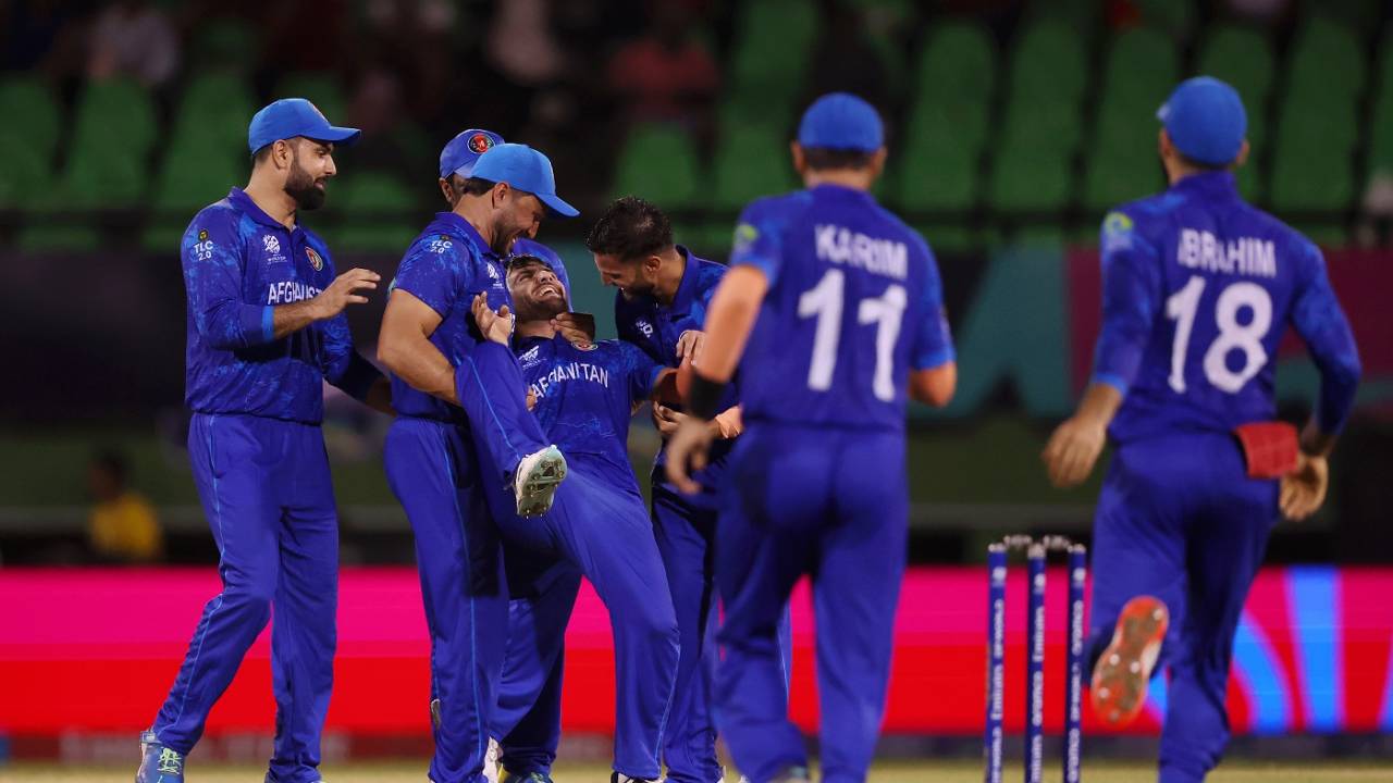 Fazalhaq Farooqi ended with 4 for 17, New Zealand vs Afghanistan, T20 World Cup 2024, Guyana, June 7, 2024