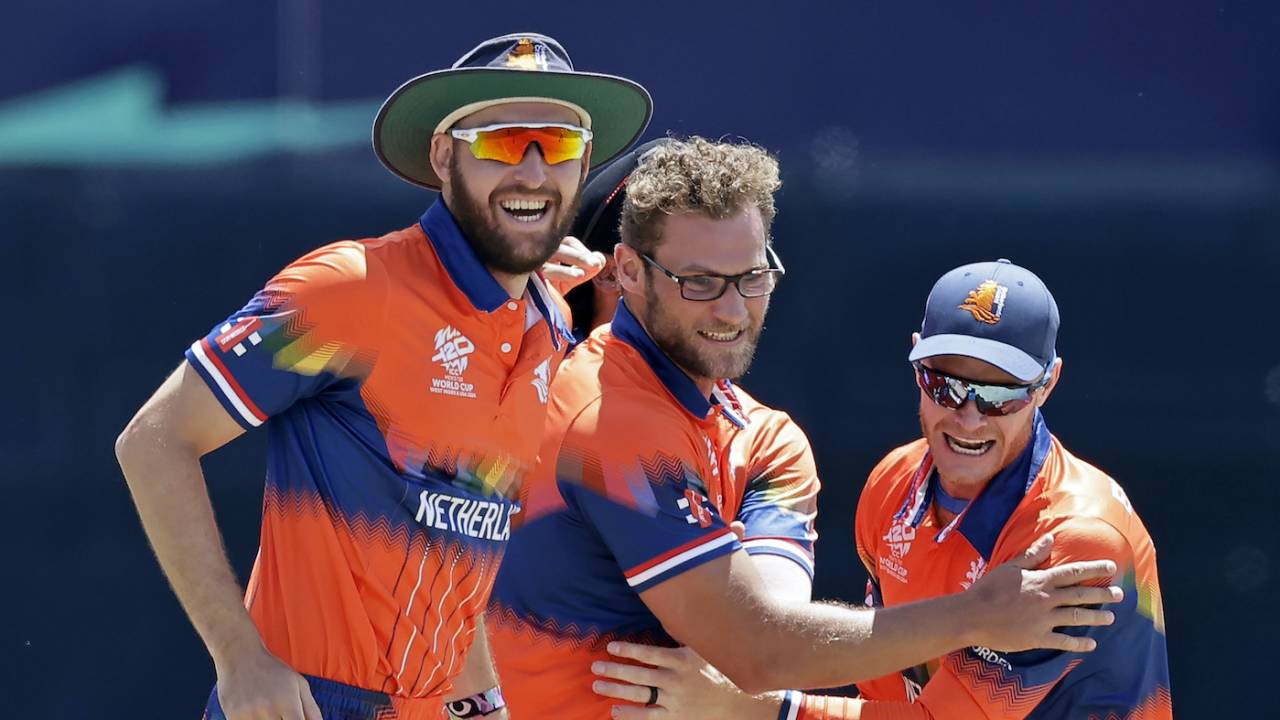 Vivian Kingma bowled four straight overs and took 2 for 12, Netherlands vs South Africa, T20 World Cup 2024, New York, June 8, 2024