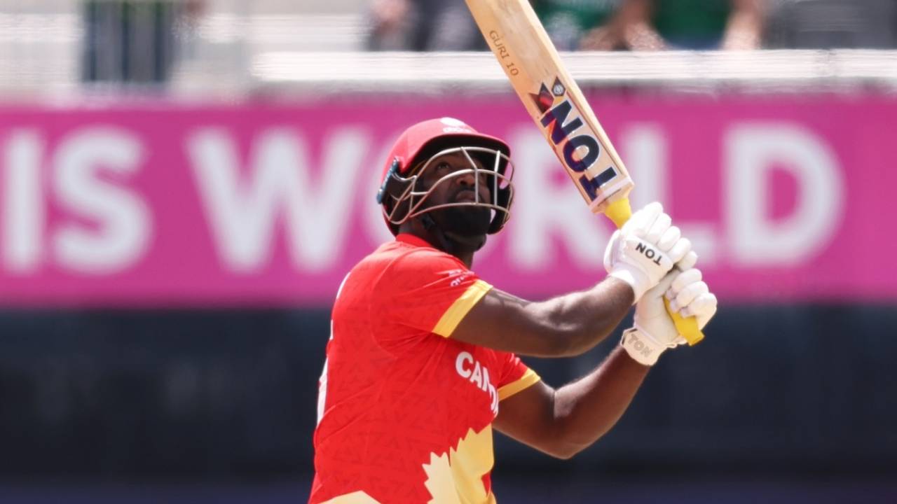 Aaron Johnson scored a 44-ball 52, Canada vs Pakistan, T20 World Cup 2024, New York, June 11, 2024