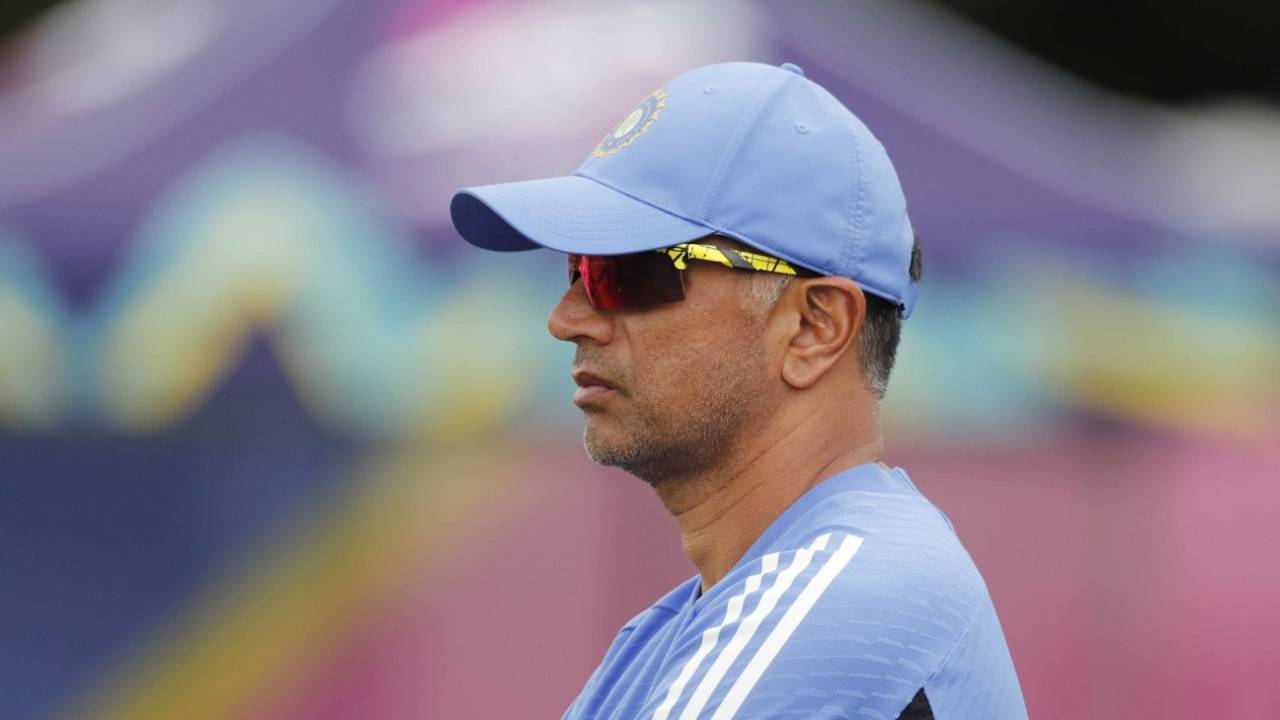 India head coach Rahul Dravid gets his game face on, New York, June 11, 2024