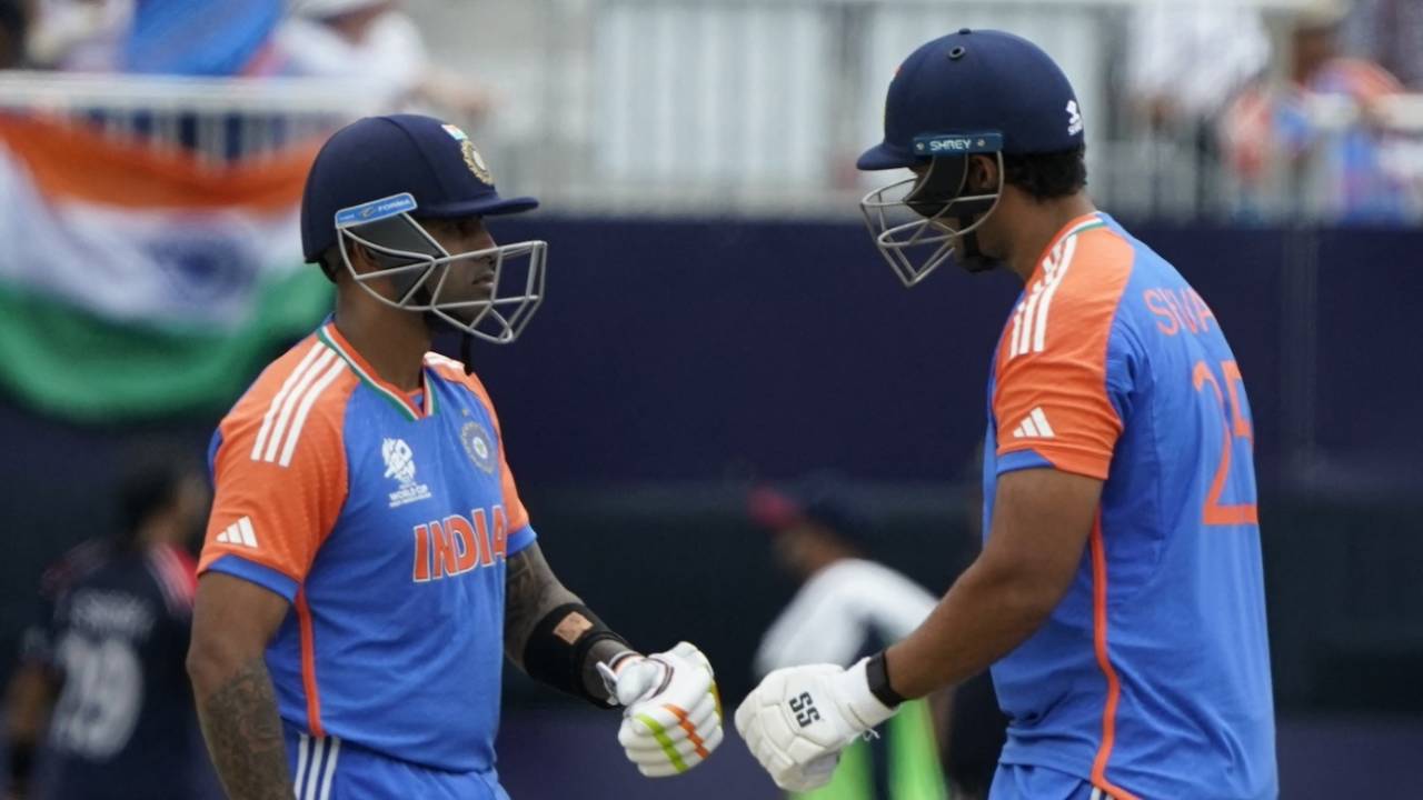 Suryakumar Yadav and Shivam Dube put on a good stand, USA vs India, T20 World Cup 2024, New York, June 12, 2024