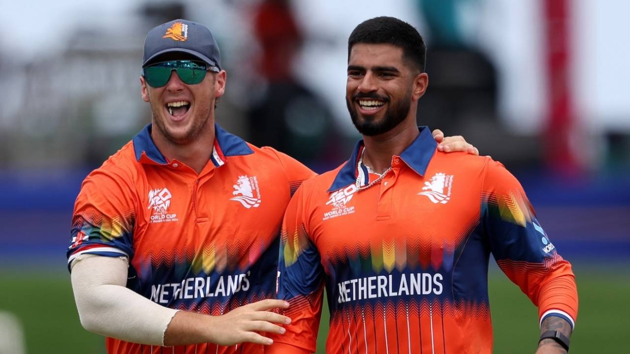 Aryan Dutt rattled the Bangladesh top order, Bangladesh vs Netherlands, T20 World Cup 2024, Kingstown, June 13, 2024